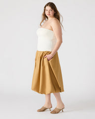 OLIVER Taupe Women's Strapless Midi Bubble Dress