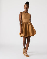 PALERMO Camel Women's Mini Bubble-Hem Dress