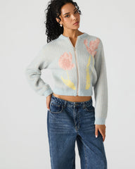 JENA Multi Long-Sleeved Zip-Up Women's Sweater Jacket
