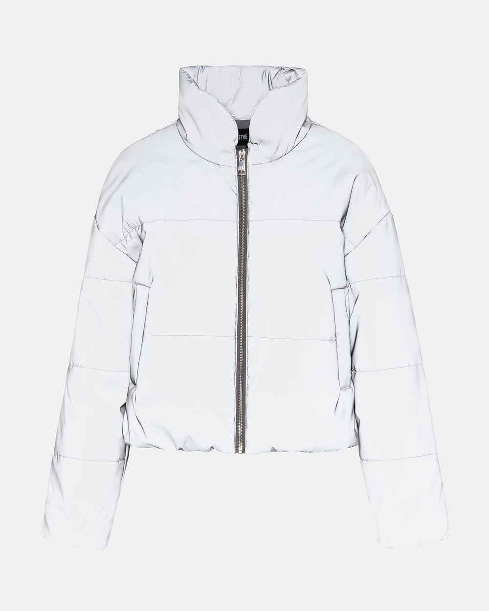 POLAR Jacket Silver | Women's Reflective Nylon Puffer Jacket