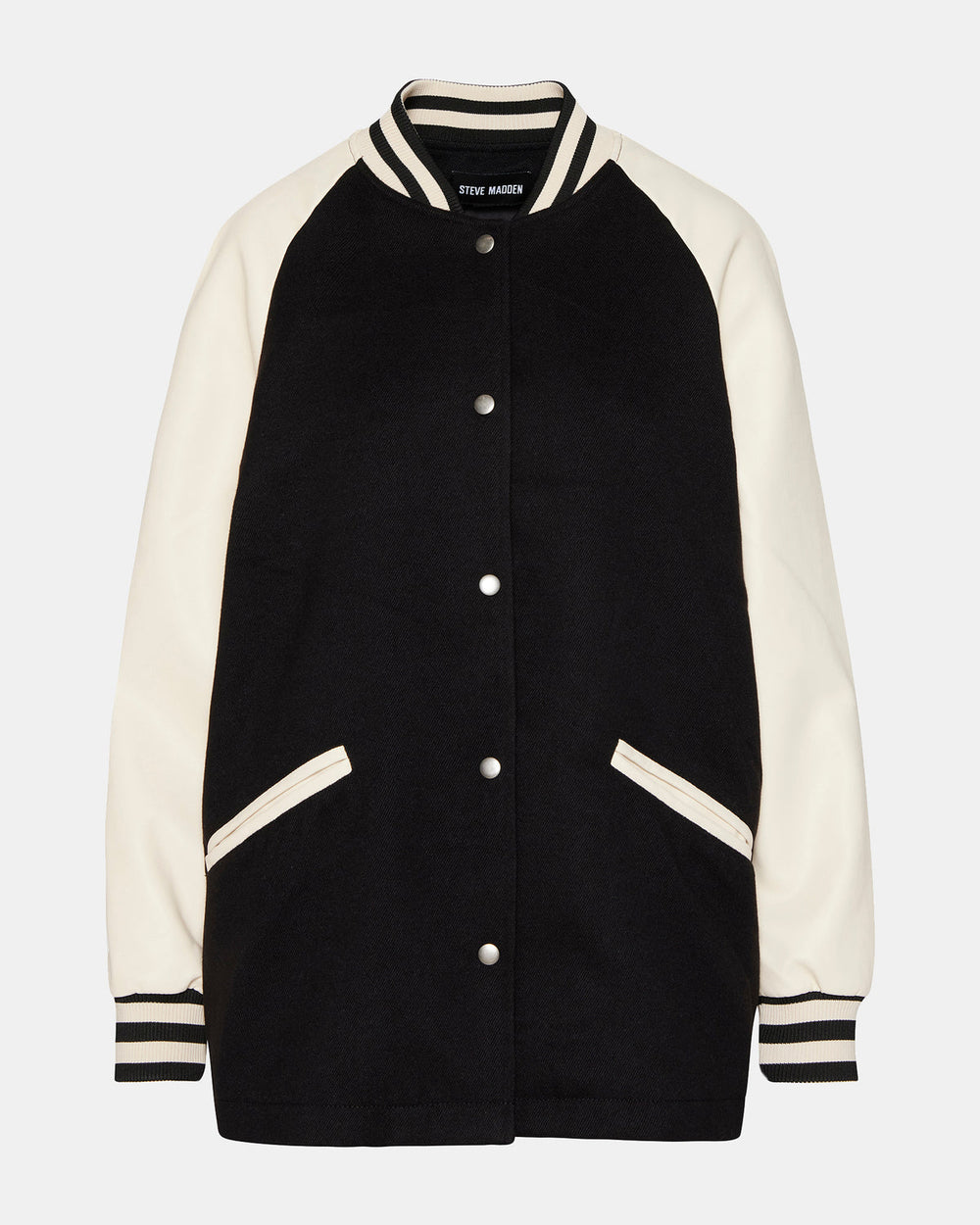 SKYLIE Jacket Black | Women's Varsity Bomber Jacket