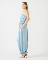 ROAN Dusty Blue Tie-Front Parachute Women's Pants