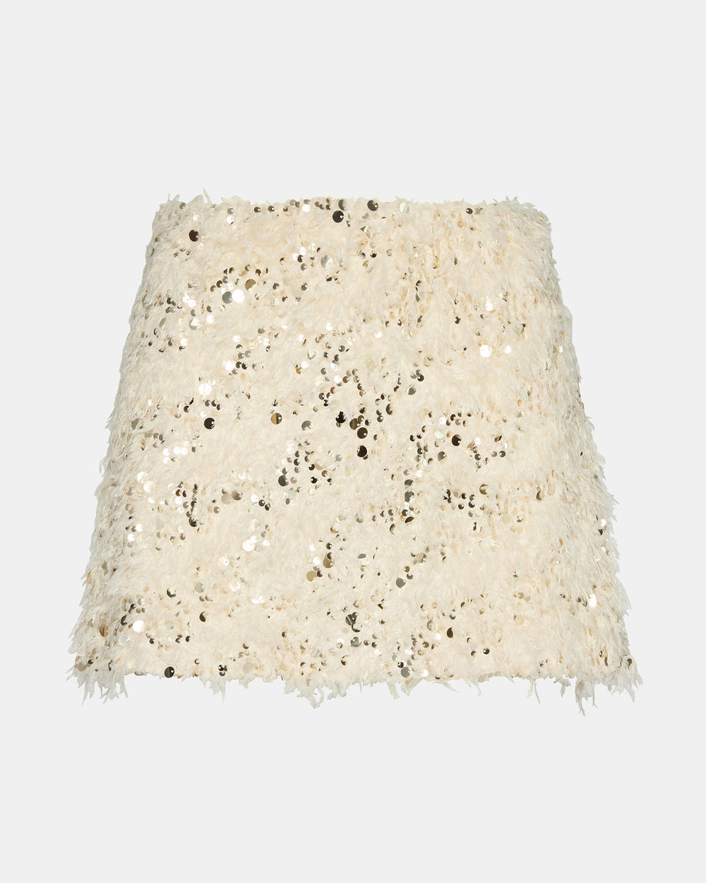 CINDI Ivory Feather Embellished Women's Skirt
