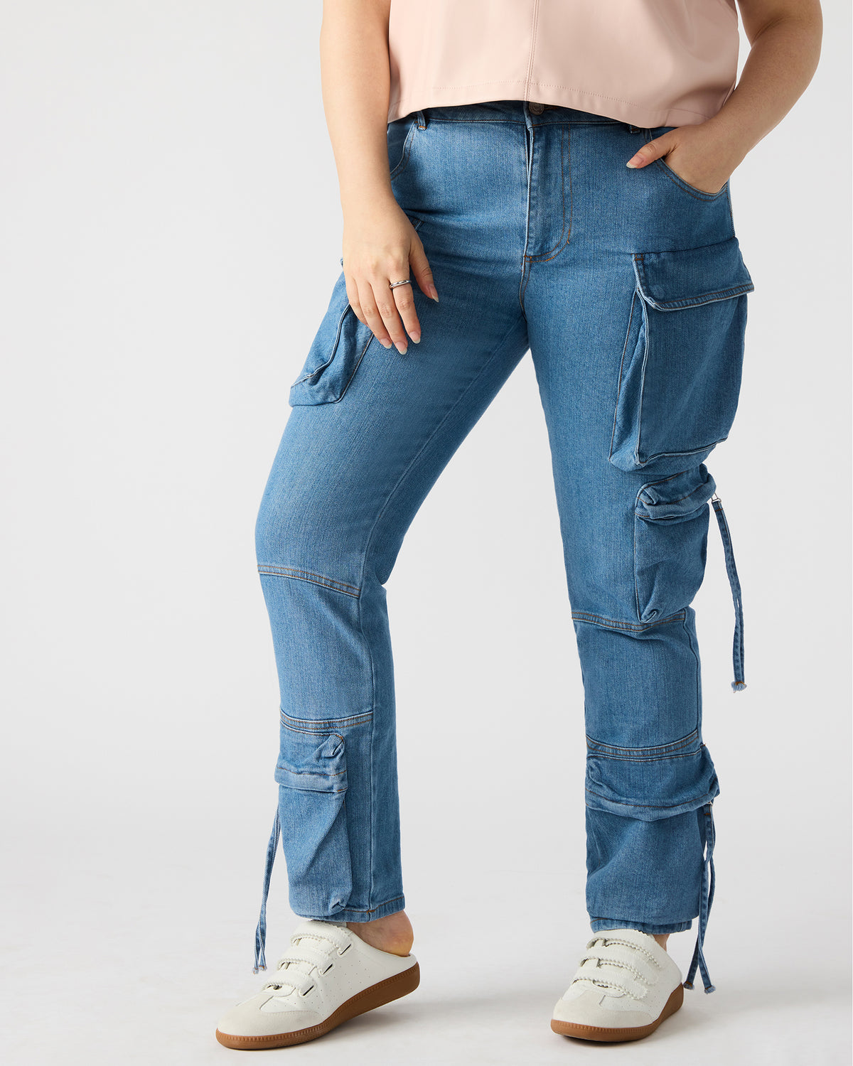 SKINNY DUO Denim Women's Skinny Cargo Pants