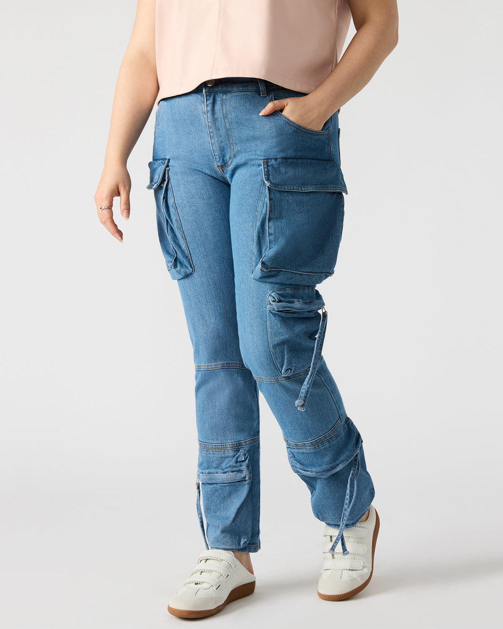 SKINNY DUO Denim Women's Skinny Cargo Pants