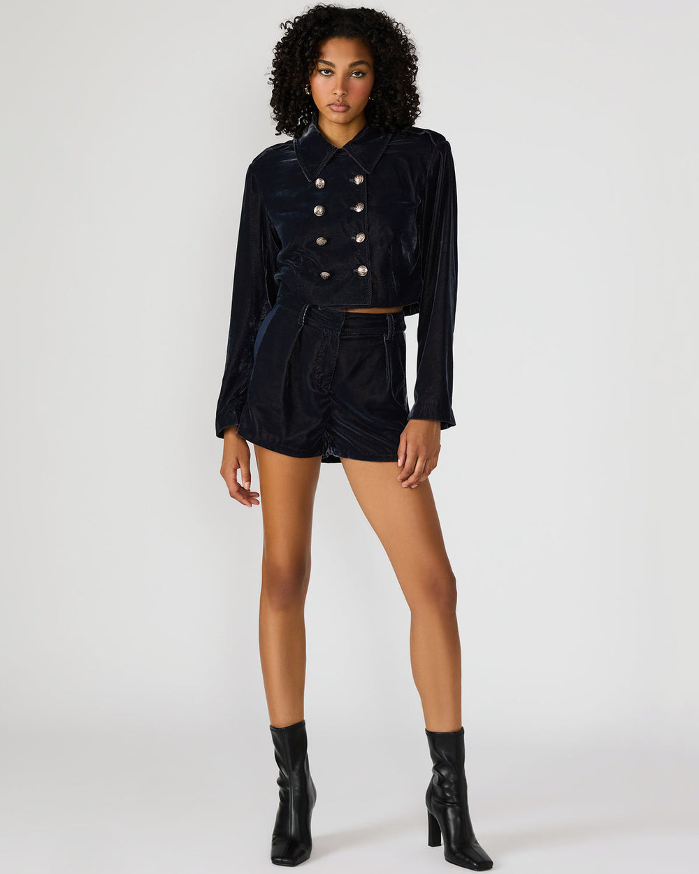 MINNETTA Indigo Haze Velvet Women's Shorts