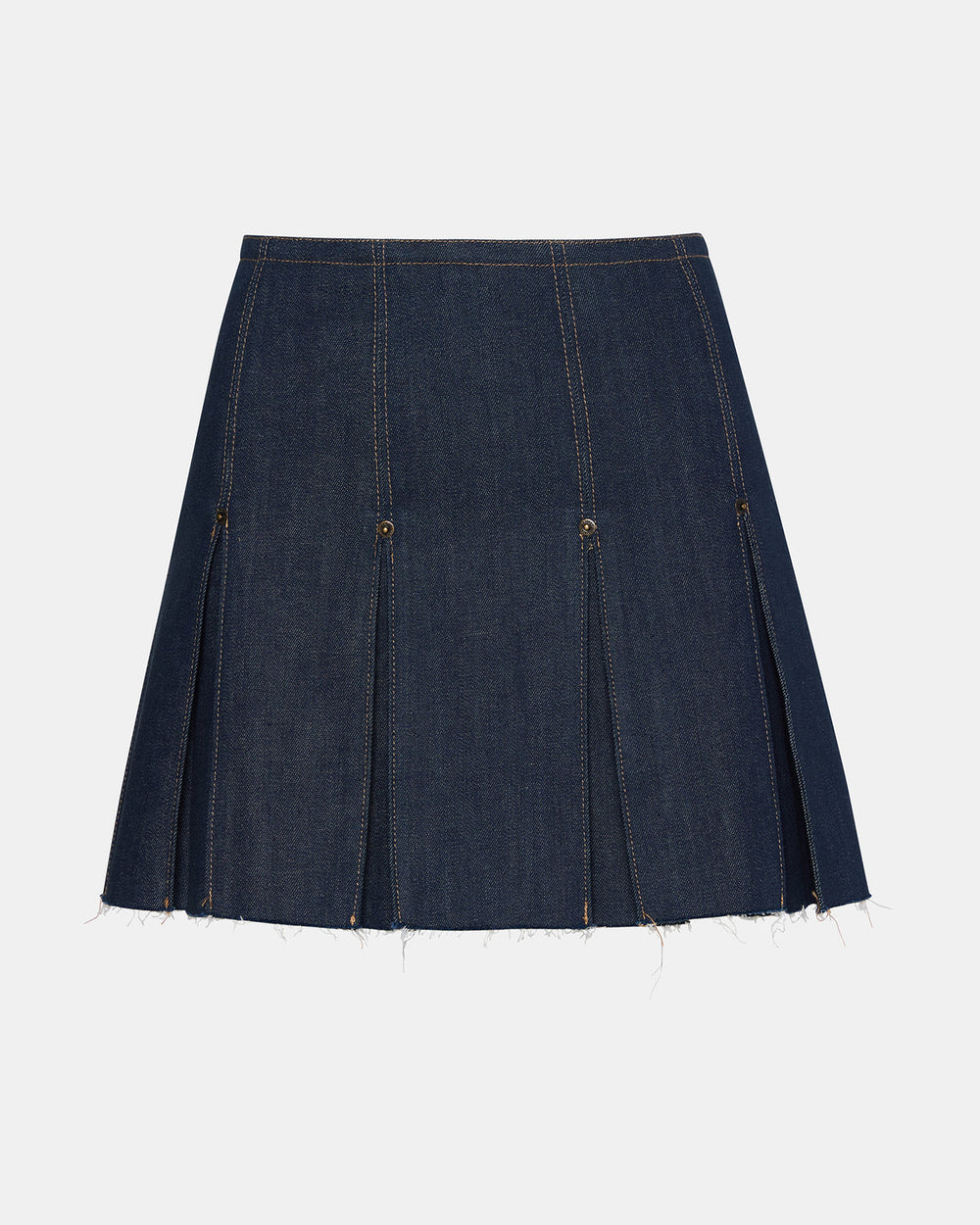 JOAN Deep Indigo Pleated Denim Matching Set Women's Skirt