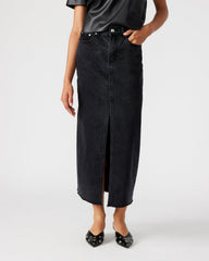 AVANI Denim Skirt Black | Women's Denim Maxi Skirt