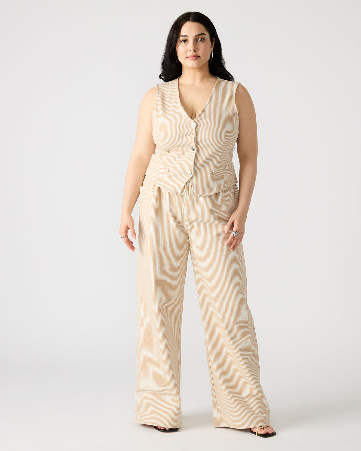 MINORCA Khaki Women's Wide-Leg Tie-Front Pant