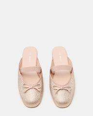 CUTESY Rhinestone Slip-On Ballet Mule Women's Flat